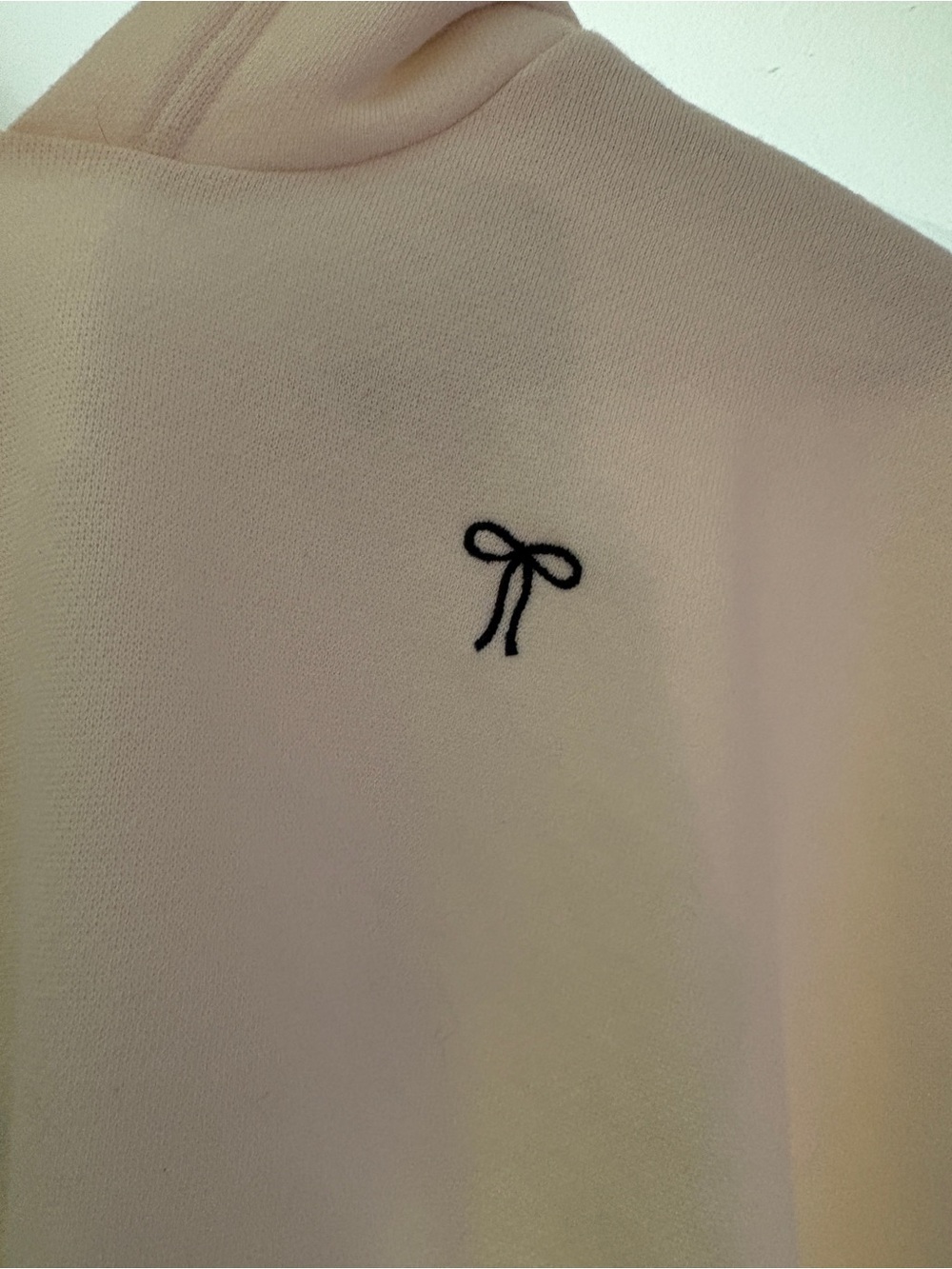 aerie Cream Crewneck Hoodie with Bow Detail - size xs - Picture 2 of 5